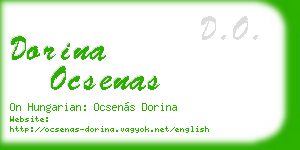 dorina ocsenas business card